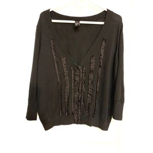 Lane Bryant V-Neck Cardigan - Black - 18/20